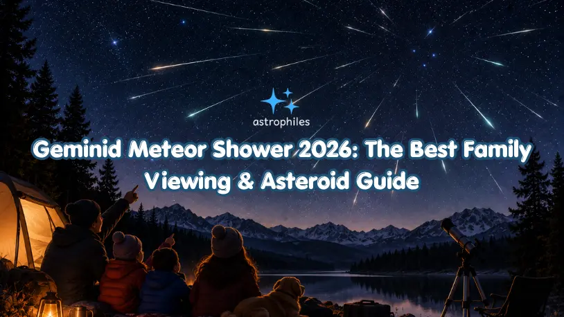 Geminid meteor shower 2026 night sky view over winter landscape