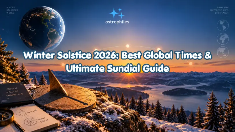Earth's 23.5 degree axial tilt during the Winter Solstice 2026 diagram